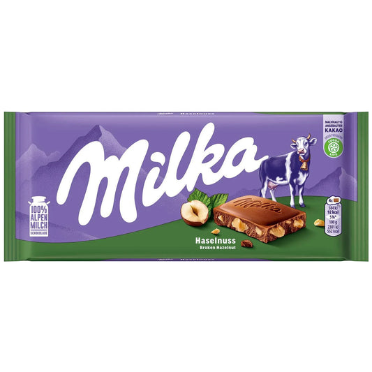 Milka avellanas troceadas